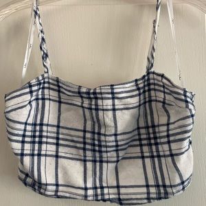 Lulus Plaid Bandeau Crop Top